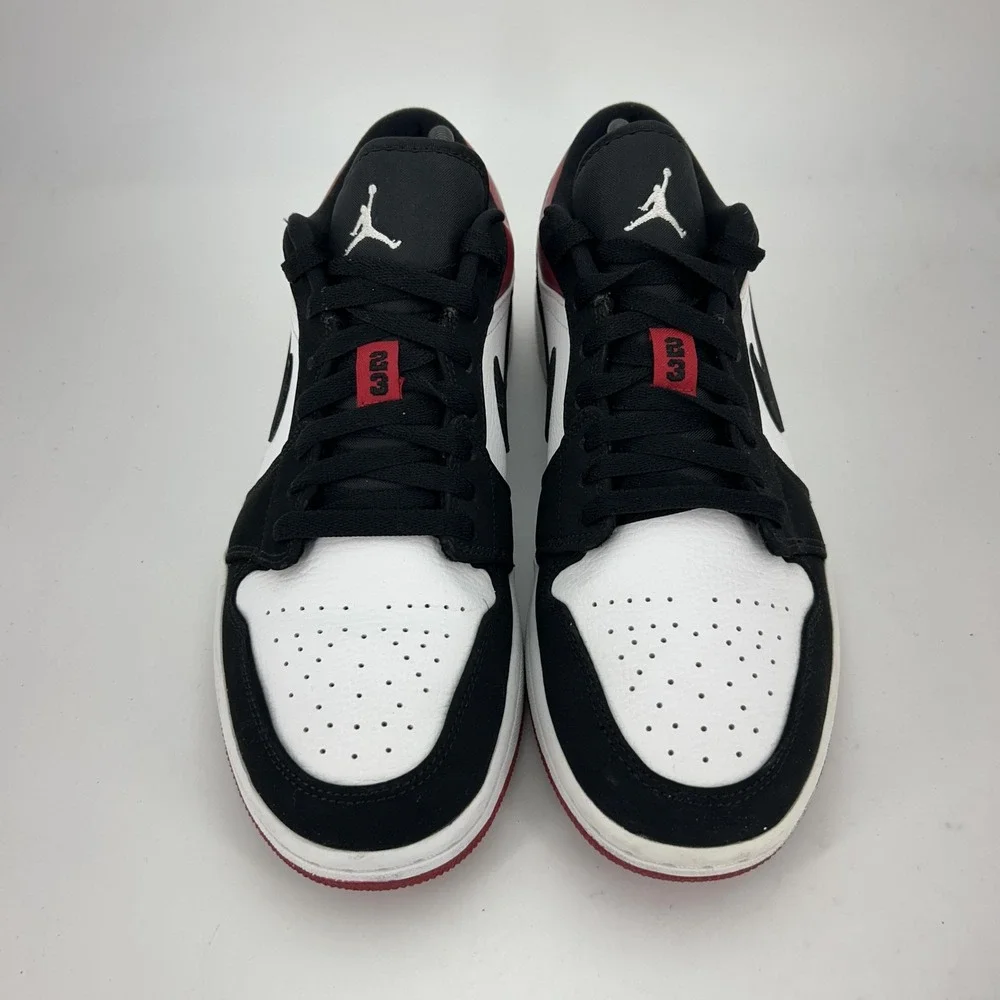 Nike Air Jordan 1 Low Shoes Mens‎ Size 10.5 Black Gym Red Black Toe 553558-116